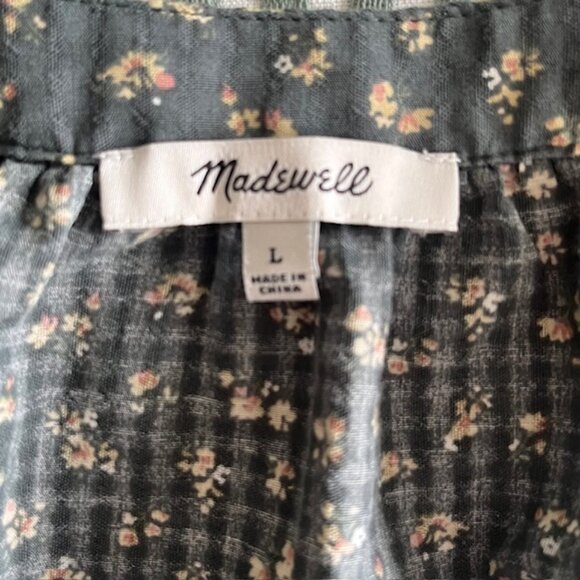 Madewell Manon Cotton Voile Top in Architect Green | Size Large - Picture 9 of 10